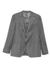 Luigi Bianchi Mantova Pinstripe Wool Suit In Gray