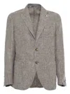 Luigi Bianchi Mantova Three-button Blazer In Gold