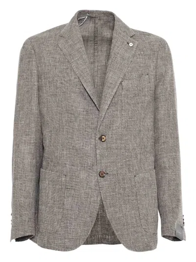 Luigi Bianchi Mantova Three-button Blazer In Gold