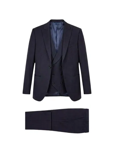 Luigi Bianchi Mantova Three-piece Suit In Blue