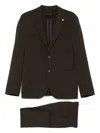 Luigi Bianchi Mantova Virgin-wool Suit In Brown