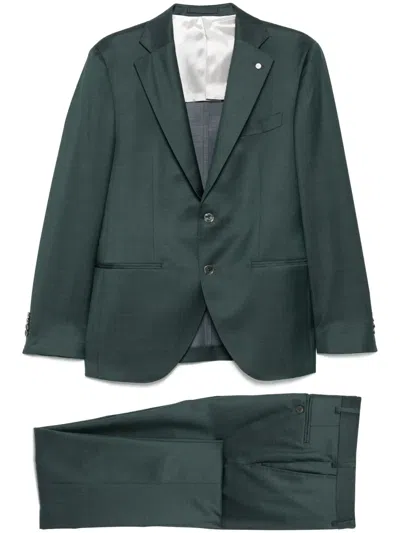 Luigi Bianchi Mantova Virgin-wool Suit In Green