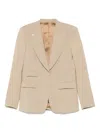 Luigi Bianchi Mantova Wool Blazer In Neutrals