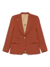 Luigi Bianchi Mantova Wool Blazer In Orange