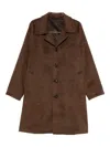 Luigi Bianchi Mantova Wool Coat In Brown