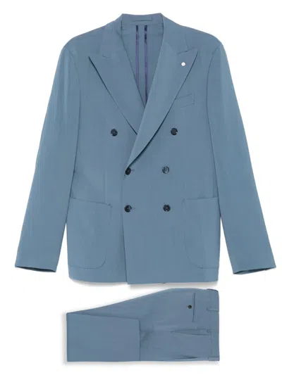 Luigi Bianchi Mantova Wool Suit In Blau