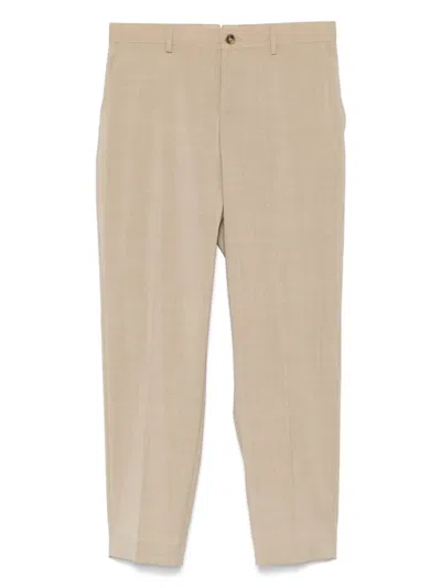 Luigi Bianchi Mantova Wool Trousers In Neutrals
