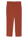 Luigi Bianchi Mantova Wool Trousers In Orange