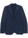 Luigi Bianchi Navy Blue Single-breasted Blazer