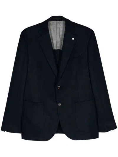LUIGI BIANCHI LUIGI BIANCHI NAVY BLUE WOOL JACKET