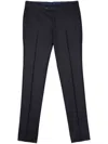 Luigi Bianchi Tapered Leg Wool Trousers In Navy Blue