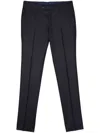 Luigi Bianchi Tapered Leg Wool Trousers In Blue