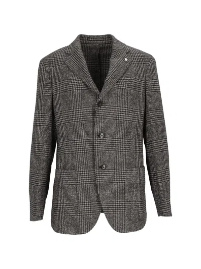 Luigi Bianchi Prince Of Wales Check Blazer In Multi