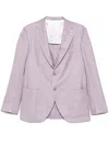 Luigi Bianchi Jacket Linen Buttoned Cuffs In Pink