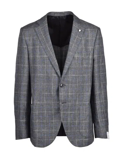 Luigi Bianchi Round Jacket Linen/wool - Grey In Gray