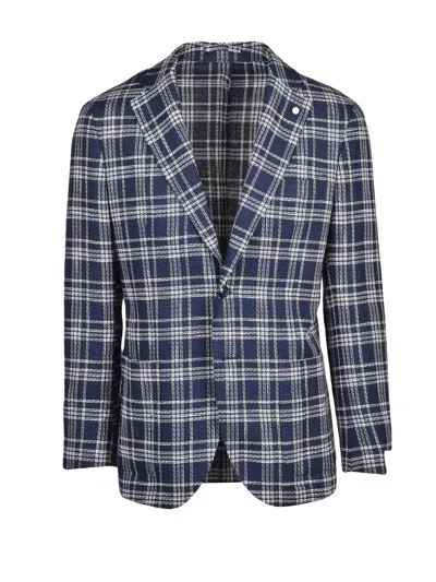 Luigi Bianchi Rounded Blazer Jacket - Blue In Multi