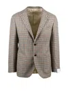 Luigi Bianchi Rounded Jacket With Classic Checkered Pattern In Multi