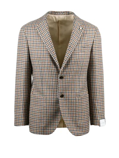 Luigi Bianchi Rounded Jacket With Classic Checkered Pattern In Multi