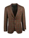 Luigi Bianchi Rounded Virgin Wool Jacket With Distinctive Plaid Pattern In Multi