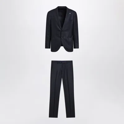 Luigi Bianchi Single-breasted Wool Suit In Blue
