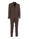 Luigi Bianchi Tailored Brown Virgin Wool Suit In Brown