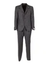 Luigi Bianchi Tailored Virgin Wool Suit With Structured Silhouette In Gray