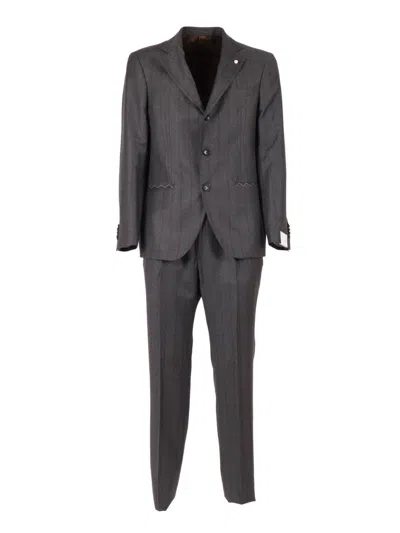 LUIGI BIANCHI TAILORED CLASSIC MEN'S SUIT WITH STRUCTURED SHOULDERS