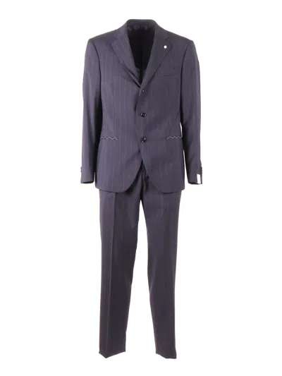 Luigi Bianchi Tailored Straight Cut Suit In Gold