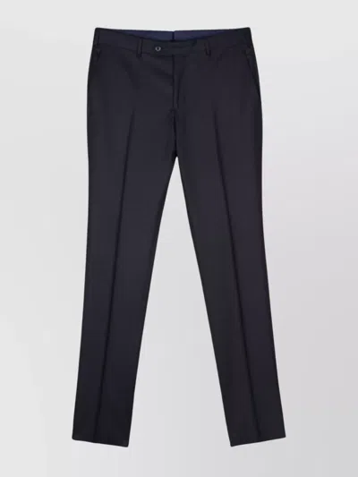 LUIGI BIANCHI TAPERED LEG WOOL TROUSERS