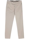 Luigi Bianchi Taupe Trousers With Logo