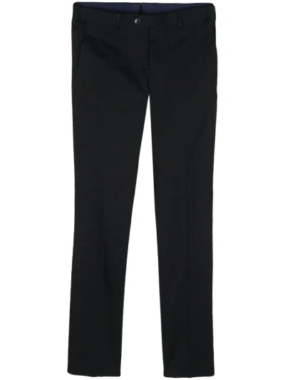 Luigi Bianchi Trousers With Logo In Blue