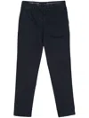 Luigi Bianchi Logo Cotton Blend Trousers With Tapered Leg