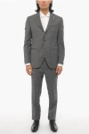 LUIGI BIANCHI VIRGIN WOOL CHECKEDN 3-BUTTONS SUIT