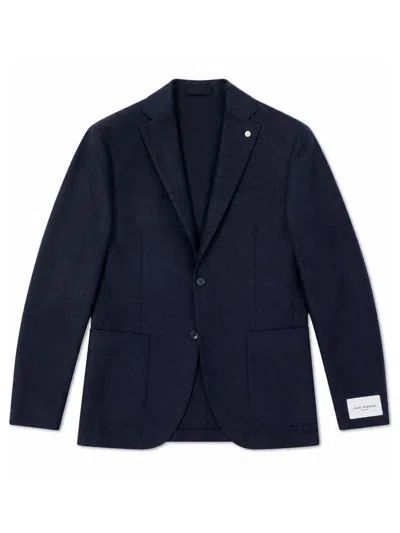 Luigi Bianchi Wool And Cashmere Blend Jacket In Blue