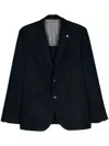 Luigi Bianchi Navy Blue Wool Jacket