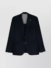 Luigi Bianchi Wool Blazer Textured Finish In Black