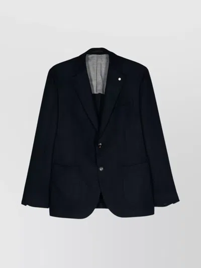 LUIGI BIANCHI WOOL BLAZER TEXTURED FINISH
