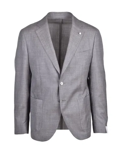 Luigi Bianchi Wool Silk Linen Jacket - Grey In Gray