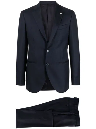 Luigi Bianchi Wool Suit In Blue
