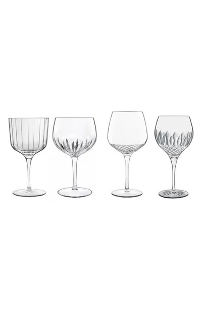 Luigi Bormioli 4-piece Assorted Gin & Tonic Glass Set In Clear