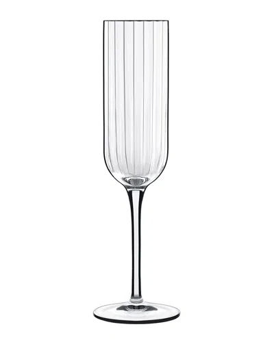 Luigi Bormioli Bach Set Of Four 7oz Flute Glasses In Transparent