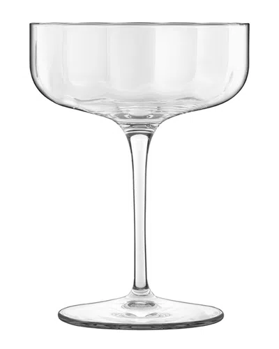 Luigi Bormioli Jazz Set Of Four 10oz Cocktail Coupe Glasses In Transparent