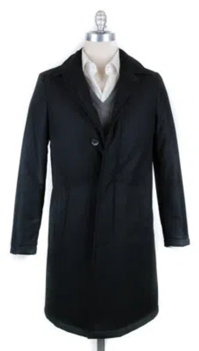 Pre-owned Luigi Borrelli $1600  Charcoal Gray Wool Solid Coat - (lb724171)
