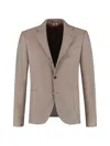 Luigi Borrelli Buttoned Single-breasted Jacket In Neutral