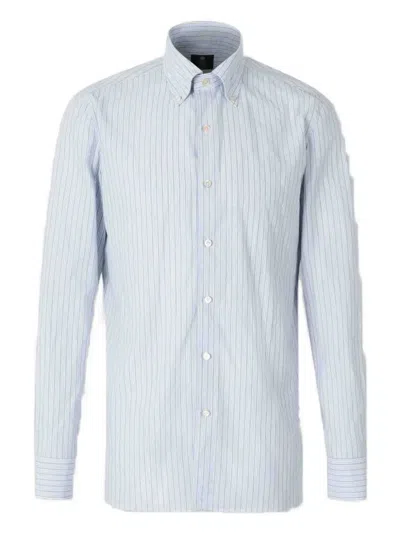 LUIGI BORRELLI BUTTONED STRIPED SHIRT