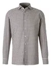 Luigi Borrelli Checked Button-down Shirt In Gray