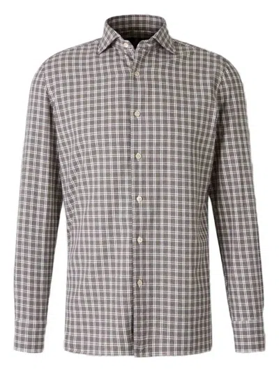 LUIGI BORRELLI CHECKED BUTTON-DOWN SHIRT