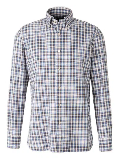 LUIGI BORRELLI CHECKED LONG-SLEEVED SHIRT