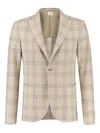 Luigi Borrelli Checked Single-breasted Blazer In Neutral