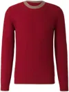 Luigi Borrelli Contrasting-trim Sweater In Red